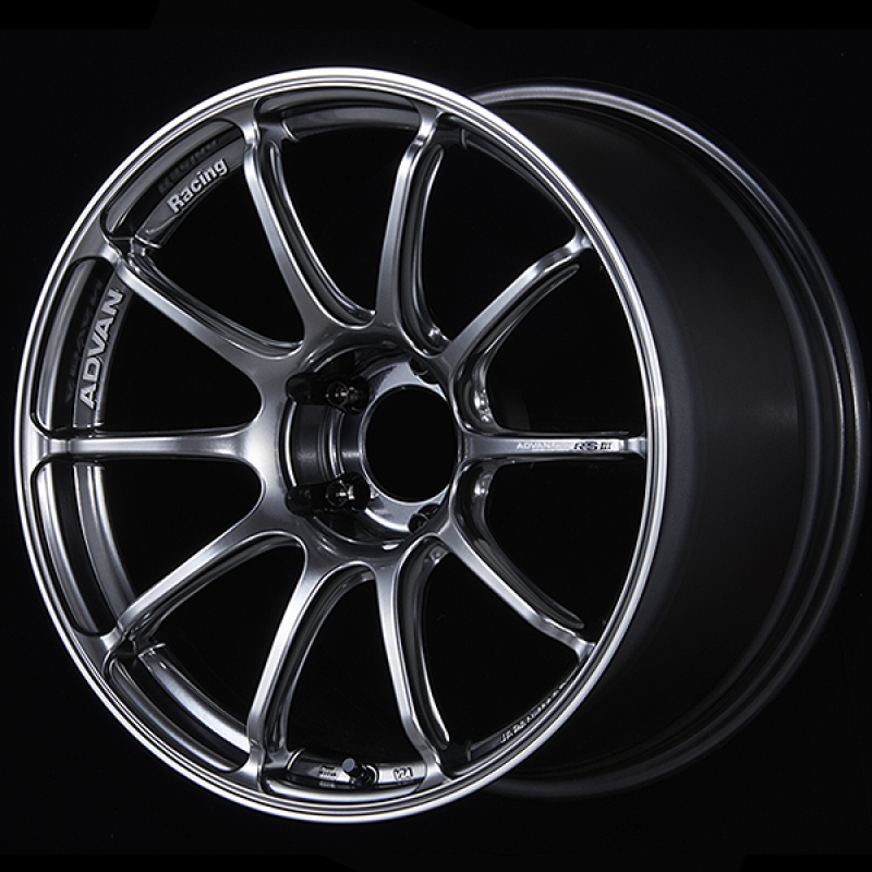 Advan RSIII 18x8.0 / +33 Offset / 5x110 / 65.2mm Bore / Racing Hyper Black and Ring YA38G33OHBR