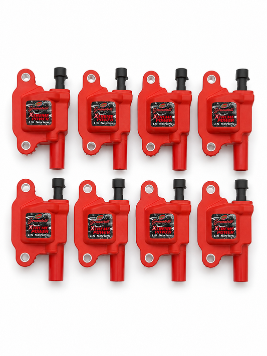 2005–2017 GM LS2/LS3/LS7/LS9/LSA Granatelli 80K Pro Series Extreme Red Coil Packs – 28-0513-CPR