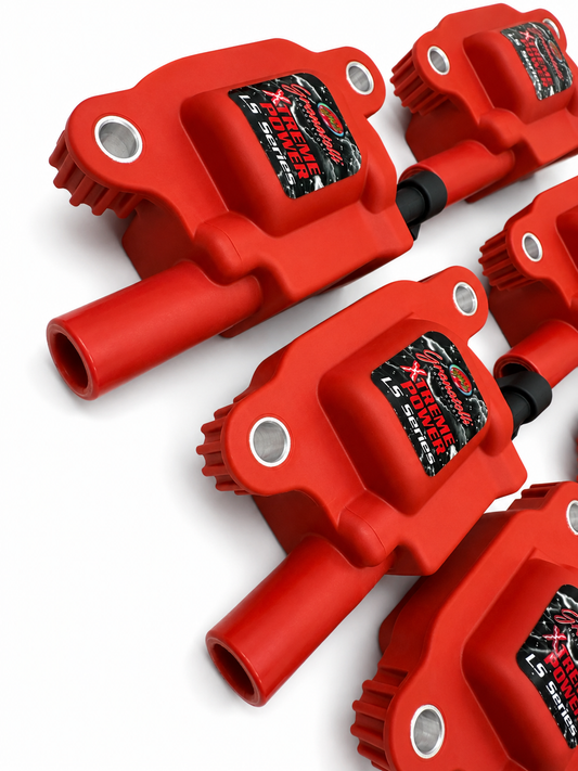 2005–2017 GM LS2/LS3/LS7/LS9/LSA Granatelli 80K Pro Series Extreme Red Coil Packs – 28-0513-CPR