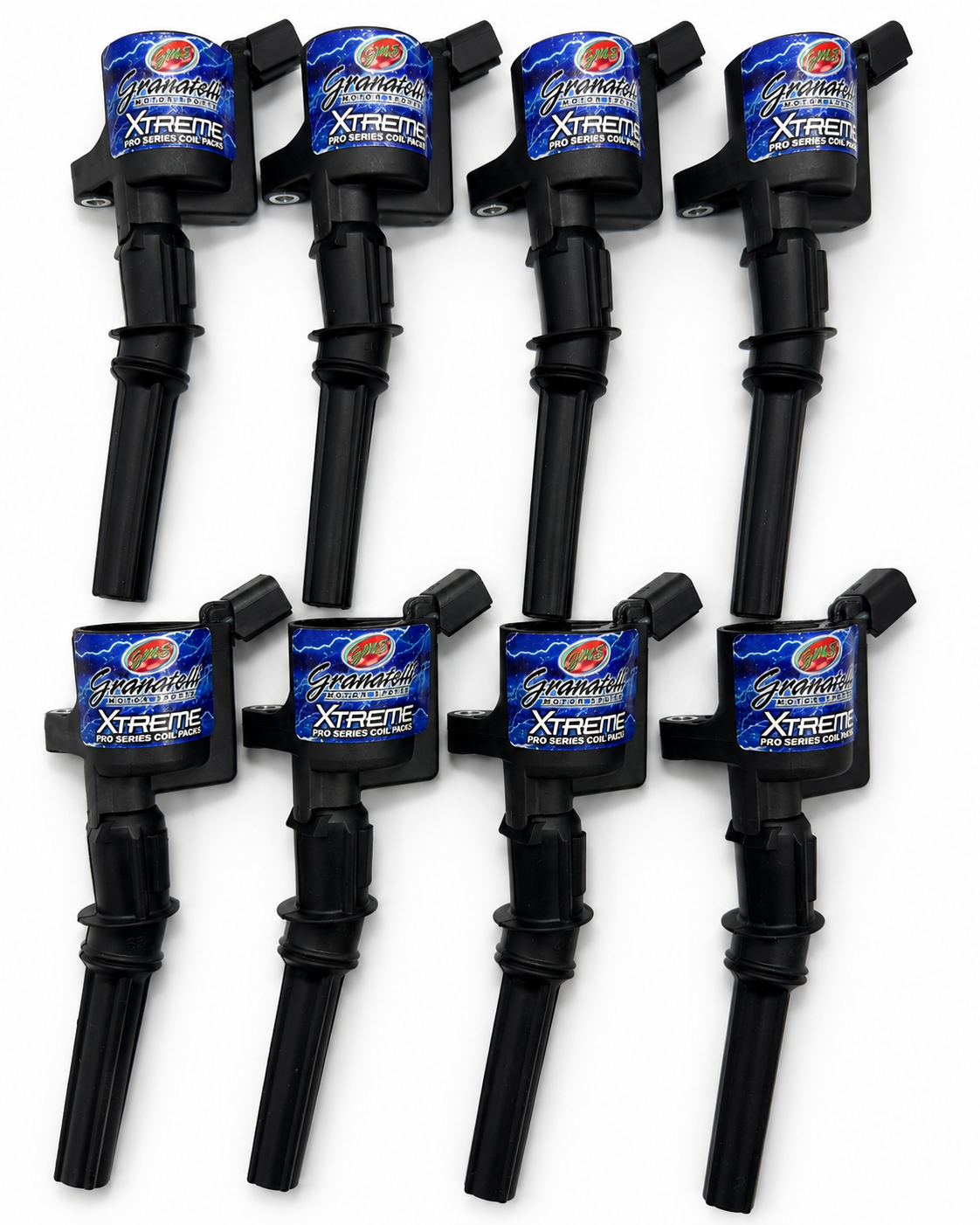 1997–2014 Ford 4.6L/5.4L 2V Granatelli 65kV Pro Series Extreme Coil Packs & Connector Kit – 28-1697SC