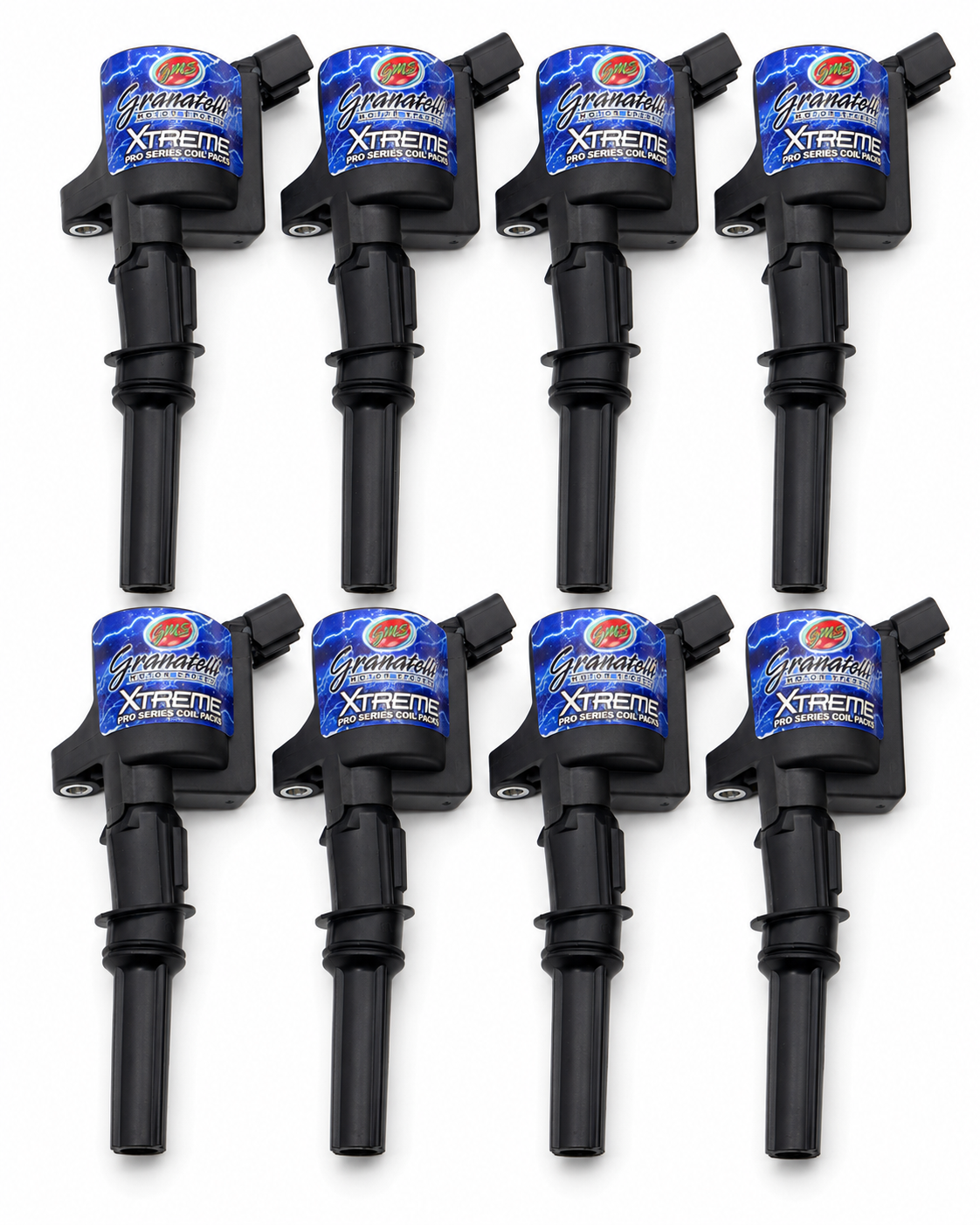 1997–2014 Ford 4.6L/5.4L 2V Granatelli 65kV Pro Series Extreme Coil Packs & Connector Kit – 28-1697SC