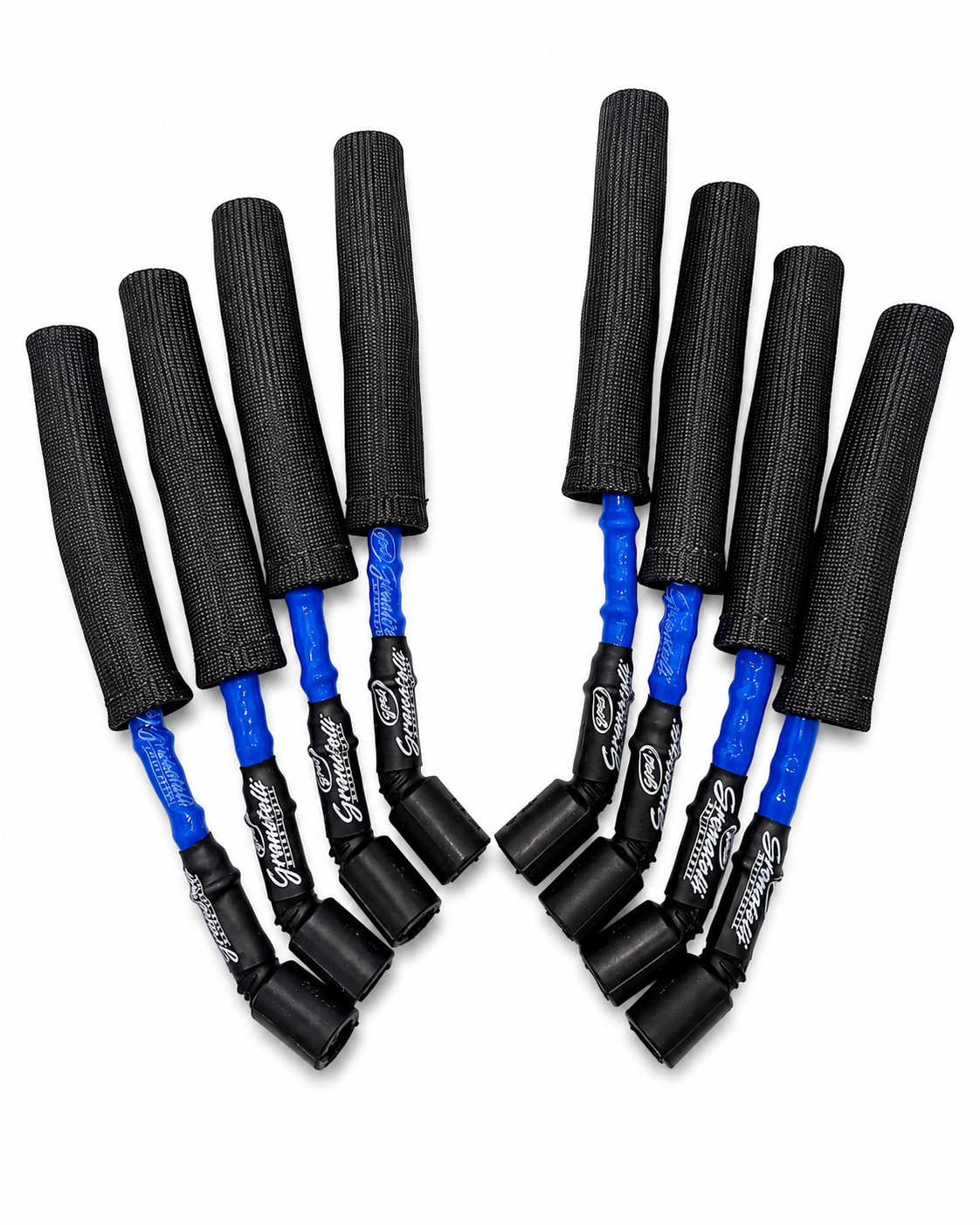 Granatelli GM LS & LT 0-Ohm 10" Blue High-Temp Kevlar-Boot Coil-Near-Plug Spark Plug Wires – 28-1545HTBLB