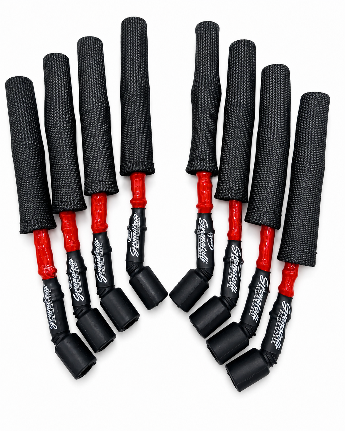 Granatelli GM LS & LT 0-Ohm 12" Red High-Temp Kevlar-Boot Coil-Near-Plug Spark Plug Wires – 28-1629HTRB
