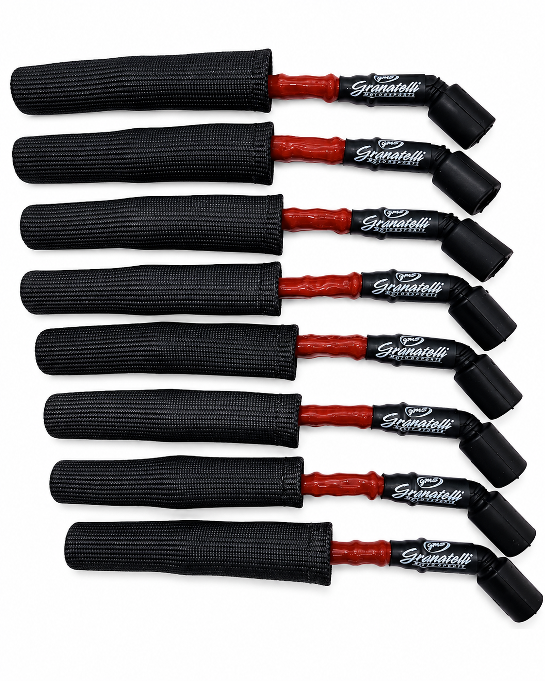 Granatelli GM LS & LT 0-Ohm 12" Red High-Temp Kevlar-Boot Coil-Near-Plug Spark Plug Wires – 28-1629HTRB