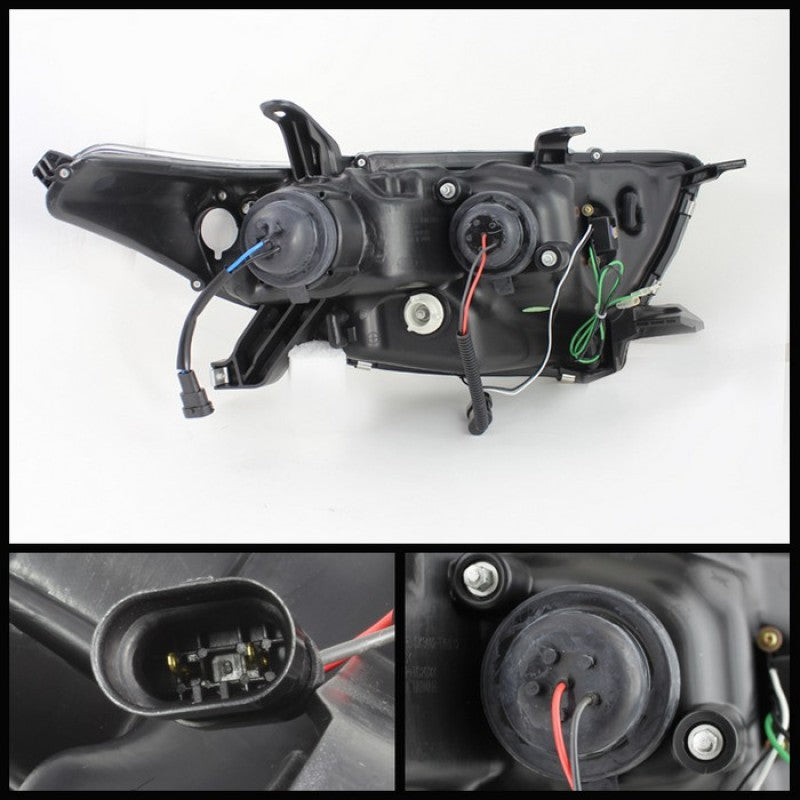 Spyder Toyota Highlander 11-13 Projector Headlights 3D DRL Blk PRO-YD-THLAN11-3DDRL-BK 5075055
