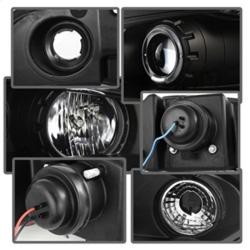 FR SPORT Spyder Mitsubishi Eclipse 97-99 Projector Headlights LED Halo Black High H1 Low H1...