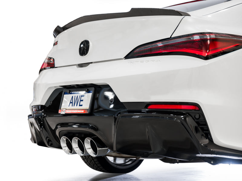 AWE Tuning 2024 Acura Integra Type S DE5 FWD Touring Edition Exhaust w/ Triple Chrome Silver Tips 3015-52335