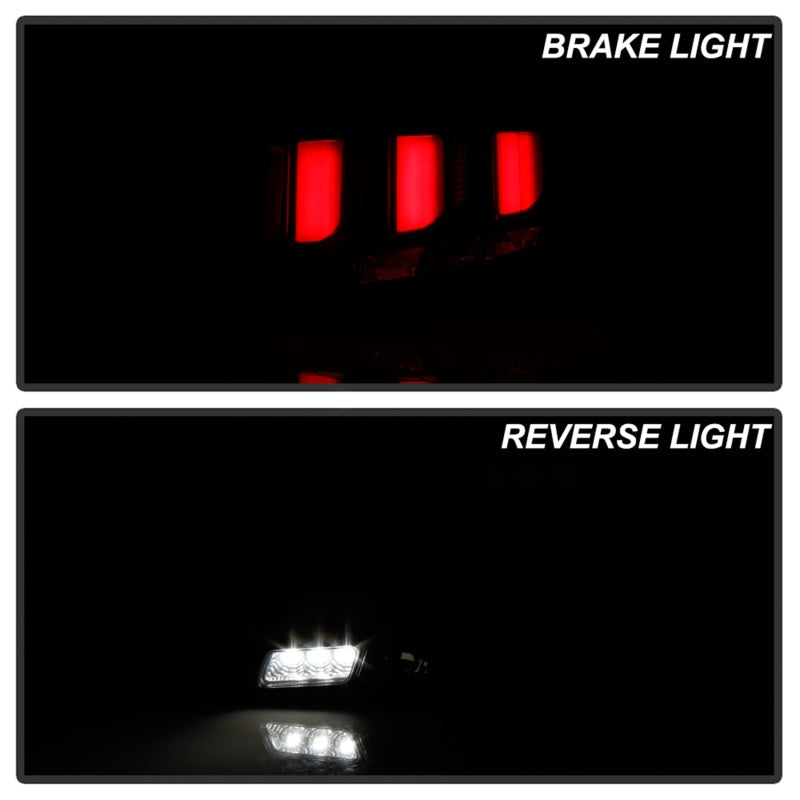 FR SPORT Spyder 10-12 Ford Mustang - Light Bar Seq. Turn Signal LED Tail Lights - Black -...