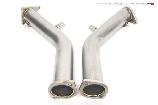 FR SPORT AMS Performance 2016+ Infiniti Q50 / 2017+ Infiniti Q60 Alpha Catless Lower Downpipe Kit...