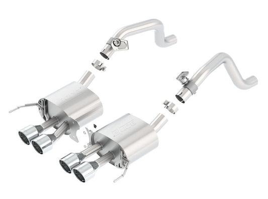 FR SPORT Borla 2014 Chevy Corvette C7 w/ AFM w/o NPP S Type Rear Section Exhaust Quad Rd RL IC...