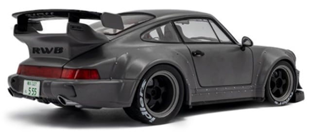 Solido 2016 Porsche 911 (964) RWB Bodykit Nardo Grey w/ Akira Nakai Figure 1:18