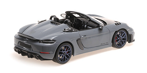 Minichamps 2024 Porsche 718 Cayman Spyder RS w/ Weissach Package Arctic Grey 1:18