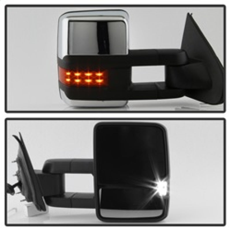 FR SPORT SPYDER xTune Chevy Silverado 14-16 Heated Amber LED Signal Mirror Chrome...