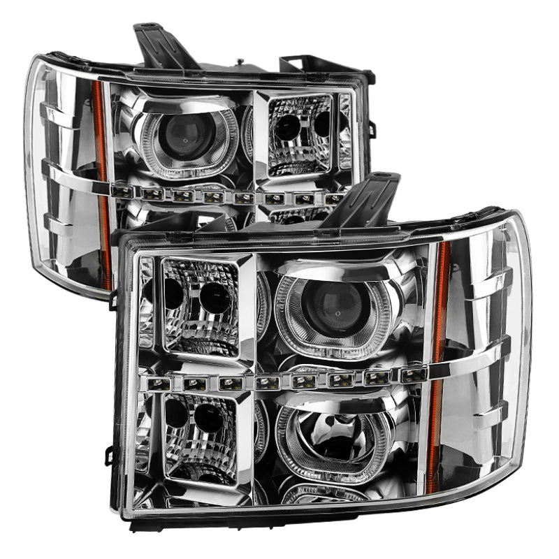 FR SPORT SPYDER Xtune GMC Sierra 1500/2500/3500 07-13 Projector Headlights LED Halo- Chrome...