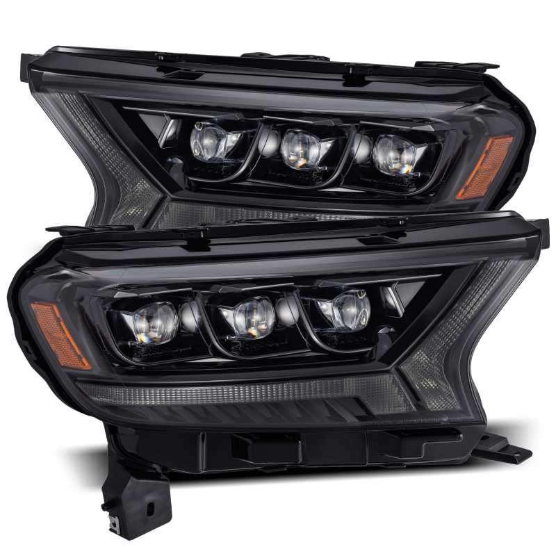 FR SPORT AlphaRex 19-21 Ford Ranger NOVA LED Proj Headlight Plnk Style Alpha Blk w/Activ...