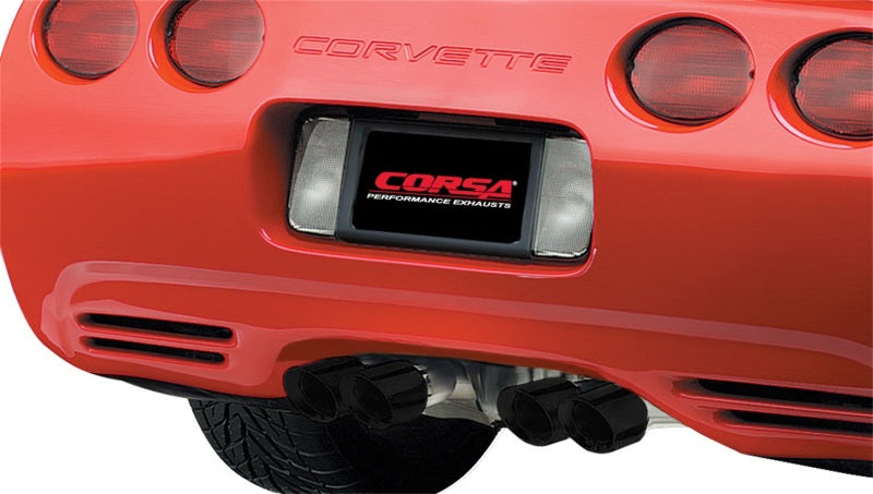 Corsa 97-04 Chevrolet Corvette C5 Z06 5.7L V8 Xtreme Axle-Back Exhaust w/ Black Tips 14132BLK