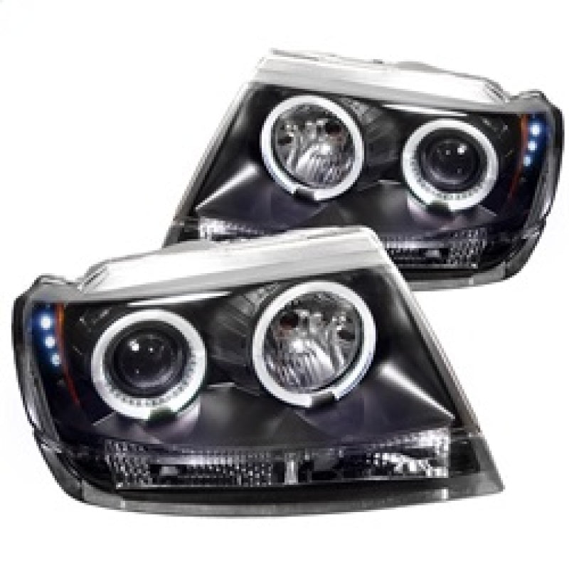 FR SPORT Spyder Jeep Grand Cherokee 99-04 Projector Headlights LED Halo LED Blk -...