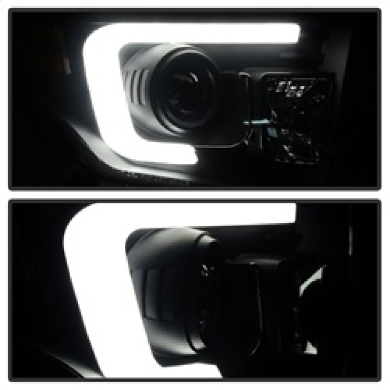 Spyder Toyota Tundra 2014-2016 Projector Headlights Light Bar DRL Black Smoke PRO-YD-TTU14-DRL-BSM 5080165