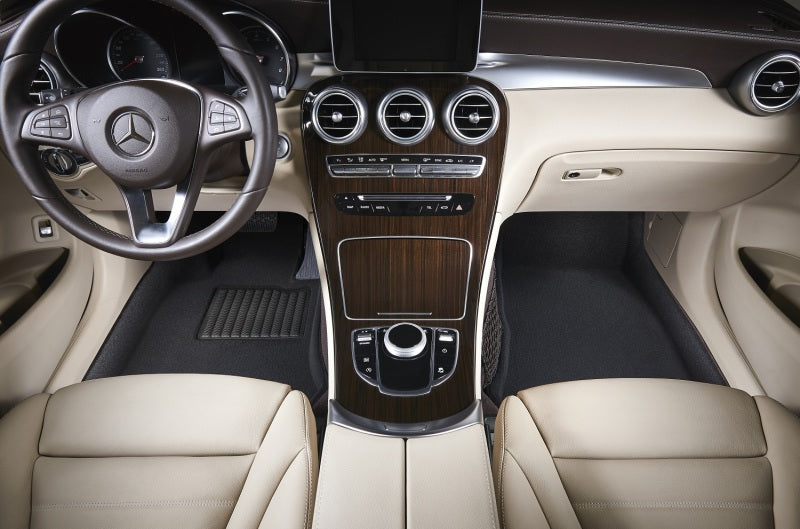 3D MAXpider 09-19 Ford Flex w Center Console Elegant 1st 2nd 3rd (2 Eyelets) -Floor Mat Set (Black) L1FR05104709