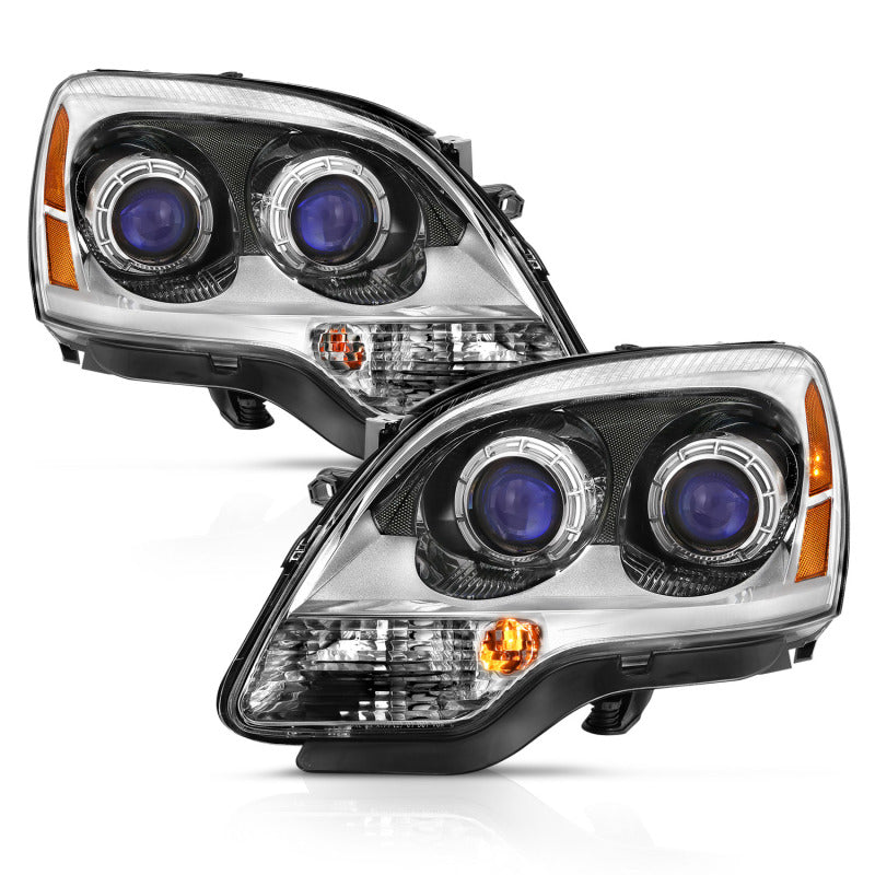 ANZO 2007-2008 Gmc Acadia Crystal Headlight Chrome Amber(OE) 111476