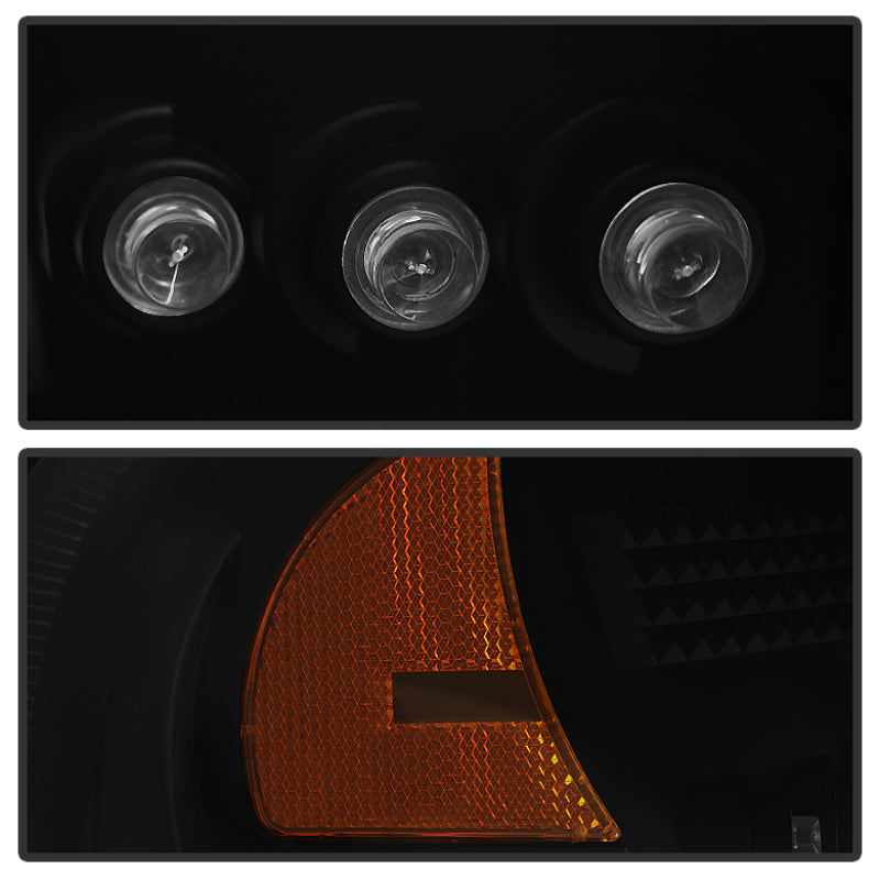 FR SPORT Spyder GMC Sierra 1500/2500 99-06 Projector Headlights LED Halo LED Blk Smke...