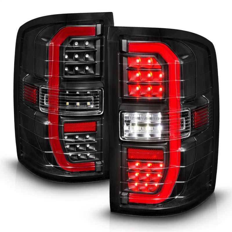 FR SPORT ANZO 14-18 GMC Sierra 1500 Full LED Taillights Black Housing Clear Lens (w/C Light Bars)...