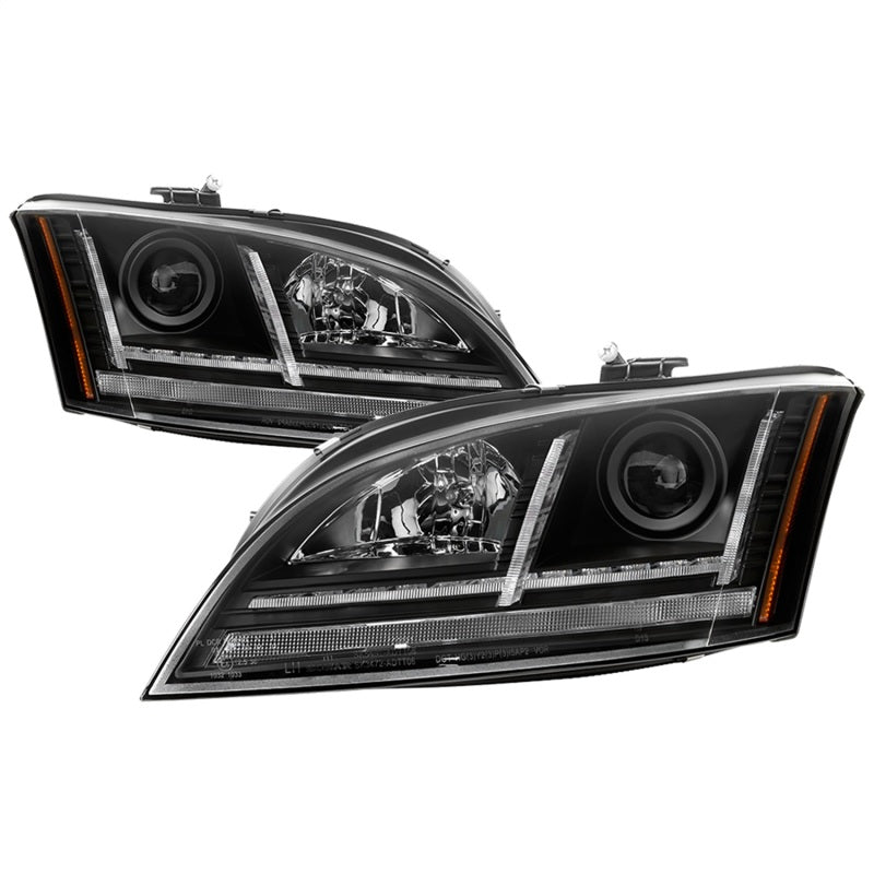 FR SPORT Spyder 08-15 Audi TT HID Xenon Projector Headlights w/Seq Turn Signal - Blk...