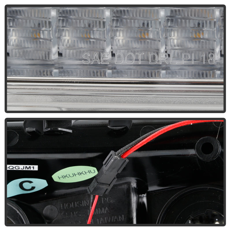Spyder Jeep Wrangler 2018-2019 (Halogen Model Only) LED Front Bumper Lights - Seq. Signal - Chrome 5086778