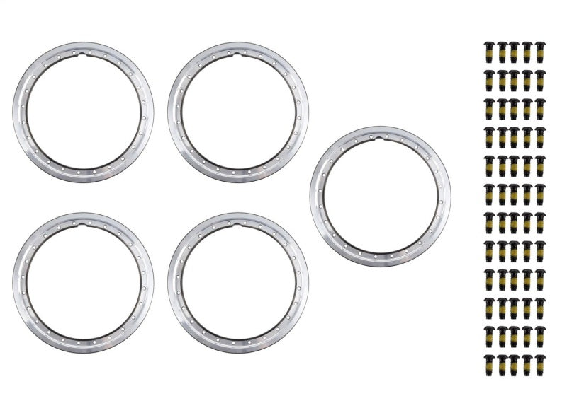 Ford Racing 2021+ Bronco Beadlock Trim Ring Kit - Gray M-1021K-BLG