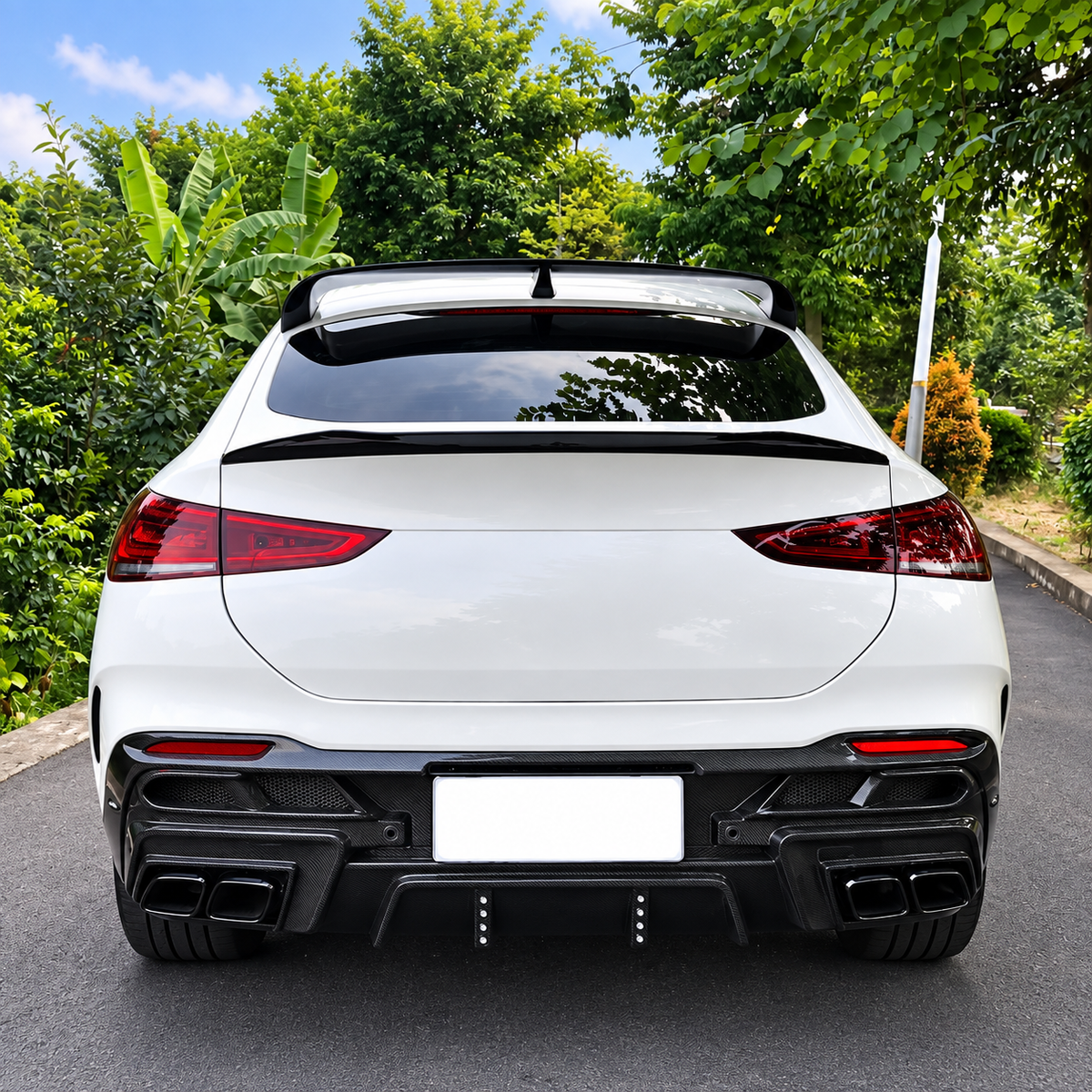 Carbon Fiber Rear Window Roof Spoiler for Mercedes Benz GLE Class Coupe