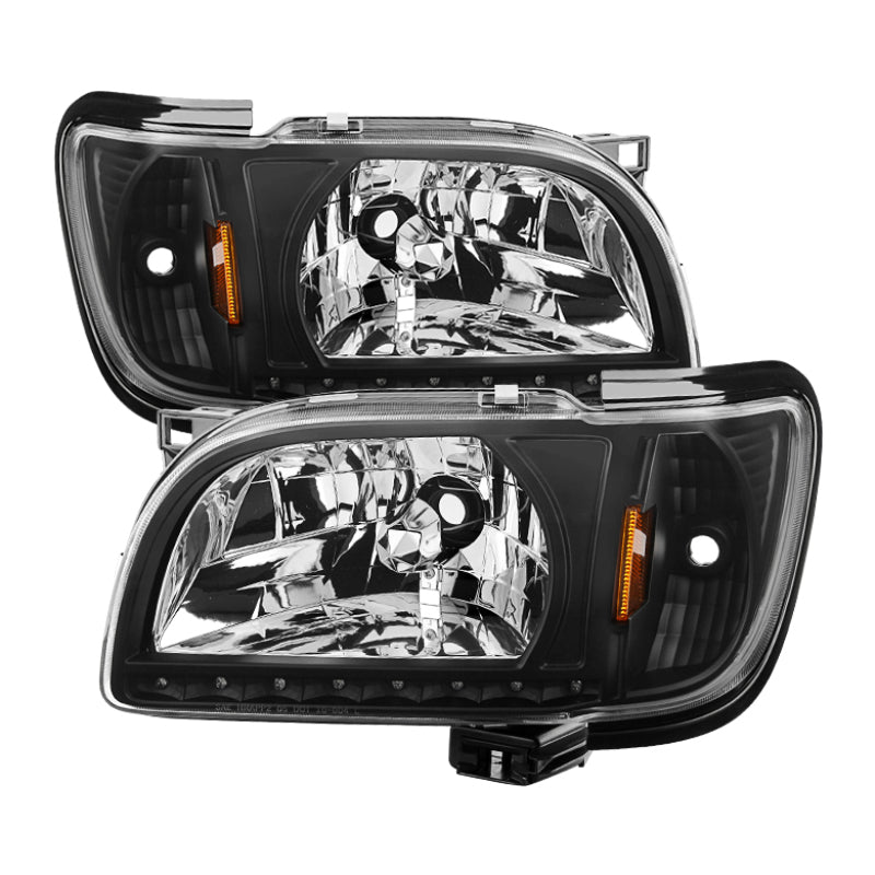 FR SPORT SPYDER Xtune Toyota Tacoma 01-04 1 Piece w/ Black Trim Crystal Headlights Black...