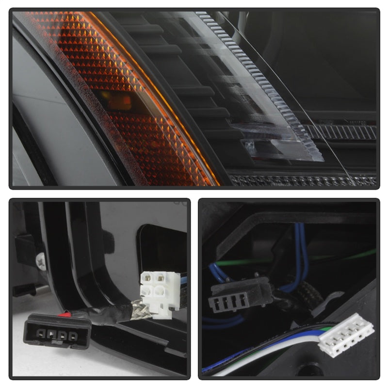FR SPORT Spyder 08-15 Audi TT HID Xenon Projector Headlights w/Seq Turn Signal - Blk...
