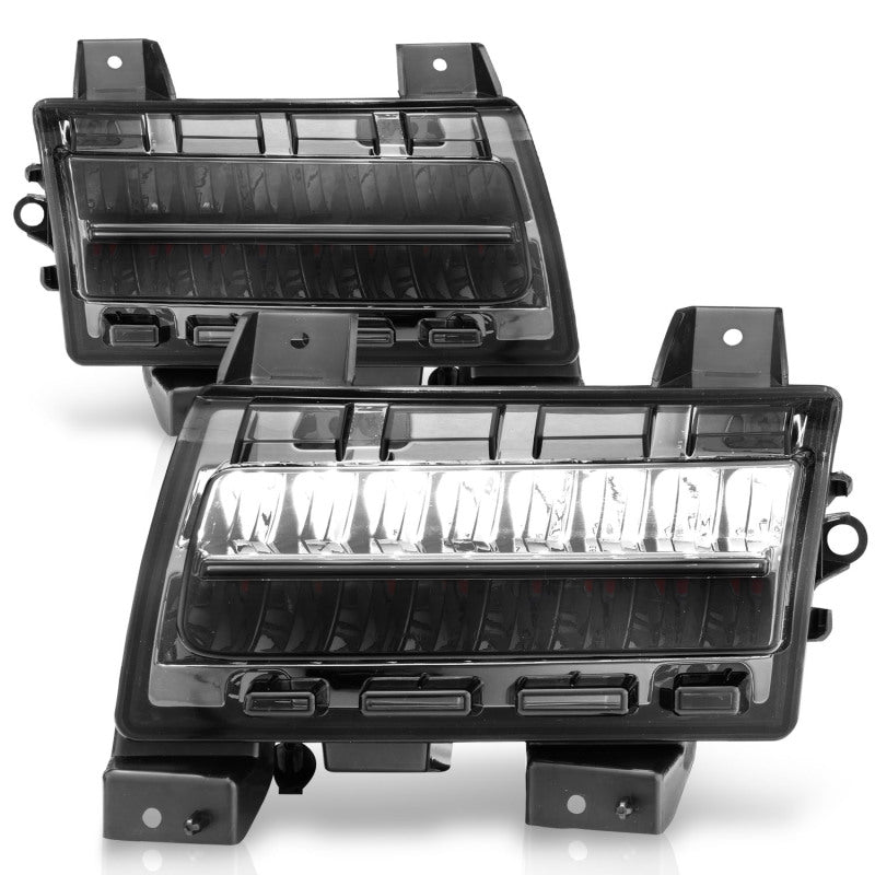 FR SPORT ANZO 2018-2021 Jeep Wrangler LED Side Markers Chrome Housing Smoke Lens w/ Seq. Signal...