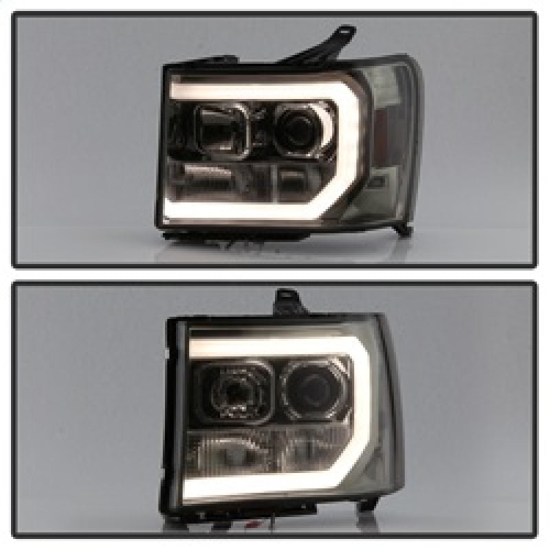 FR SPORT Spyder GMC Sierra 1500/2500/3500 07-13 V2 Projector Headlights - Smoke...