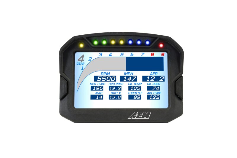 AEM CD-5LG Carbon Logging Digital Dash Display w/ Internal 10Hz GPS & Antenna