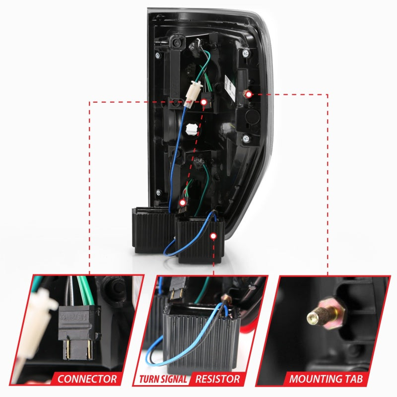 Anzo 2009-2013 Ford F-150 LED Taillights Black
