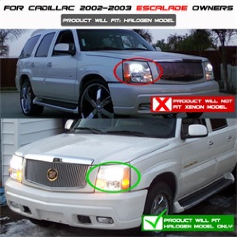 Spyder Cadillac Escalade 02-06 Projector Halogen Model- LED Halo DRL Smke PRO-YD-CE02-DRL-SM 5038067