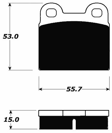 Porterfield Brake Pads for 1969 PORSCHE 911 "M" Caliper