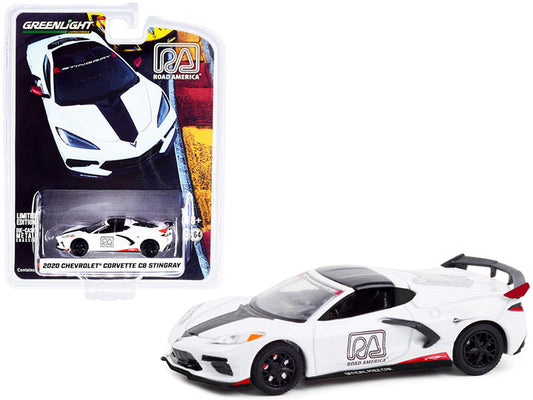 Rapid Vehicles 2020 Chevrolet Corvette C8 Stingray White and Black "Road America Official Pace...