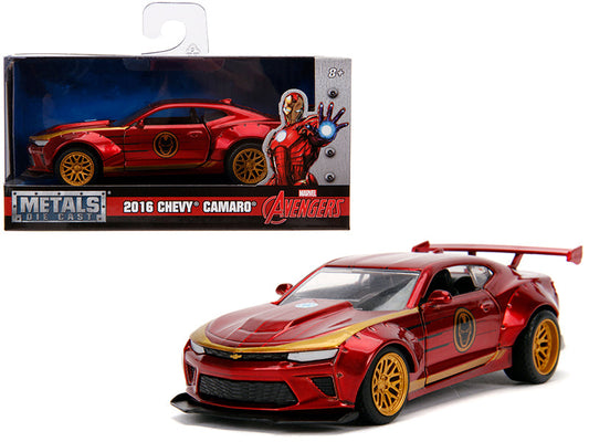 Rapid Vehicles 2016 Chevrolet Camaro "Iron Man" Theme "Marvel" Series 1/32 Diecast Model Car by...