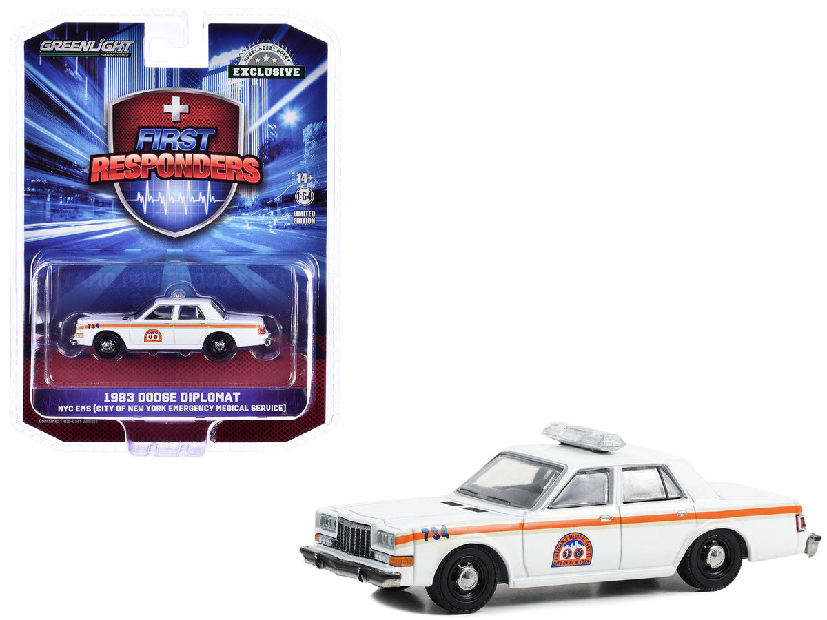 Rapid Vehicles 1983 Dodge Diplomat "NYC EMS (City of New York Emergency Medical Service)" White...