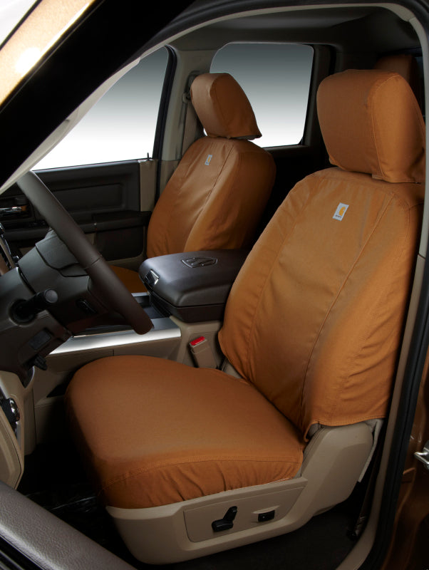 Covercraft 21-23 Nissan Pathfinder Carhartt SeatSaver Custom Front Row Seat Covers - Brown SSC2613CABN