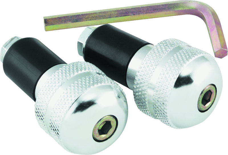 BikeMaster Anti Vibration Bar Ends - Silver 266002