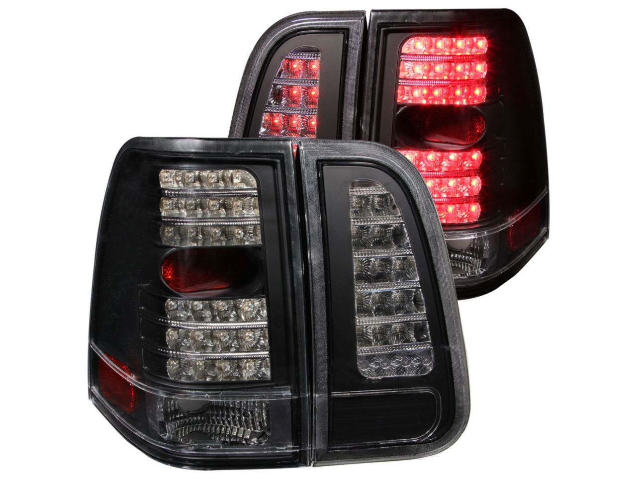 Anzo 2003-2006 Lincoln Navigator LED Tail lights Black 4pc