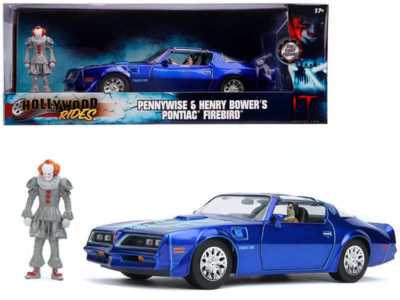 Rapid Vehicles Henry Bower's Pontiac Firebird Trans Am Candy Blue with Pennywise Diecast Figurine...