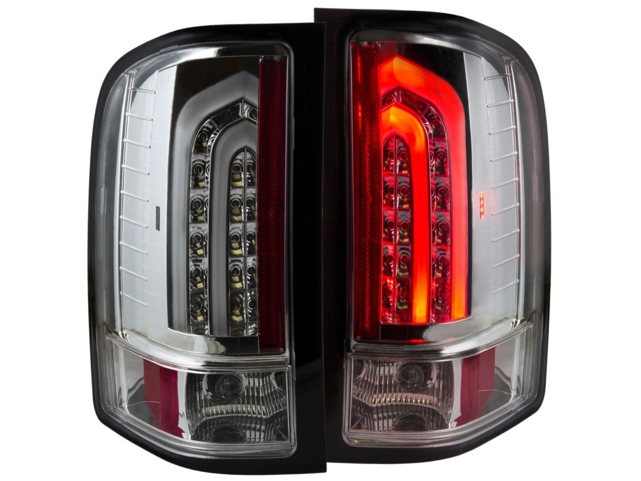 Anzo 2007-2013 Chevrolet Silverado 1500 LED Tail lights Chrome G2