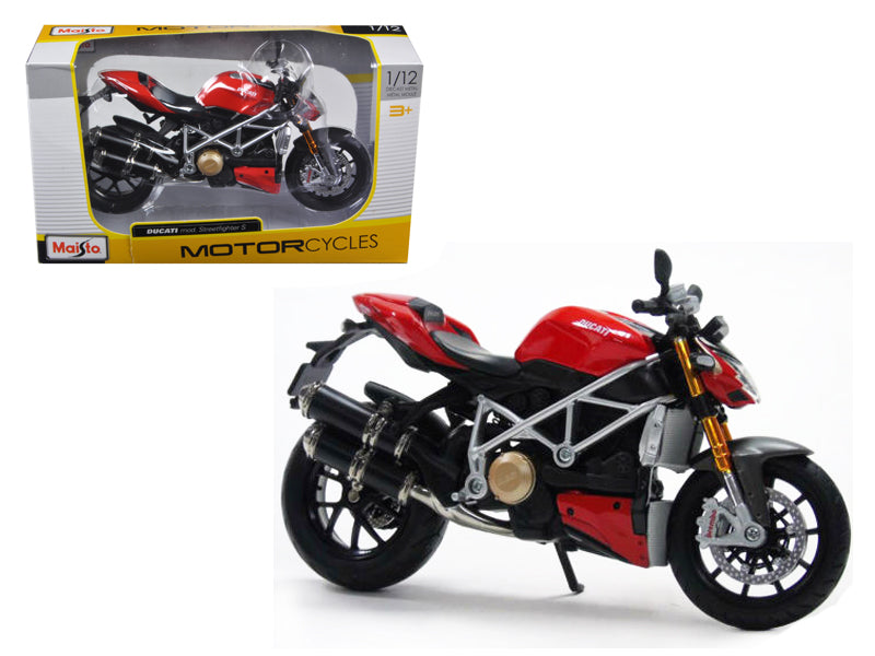 Rapid Vehicles Ducati Mod Streetfighter S Red 1/12 Diecast Motorcycle Model by Maisto  free...