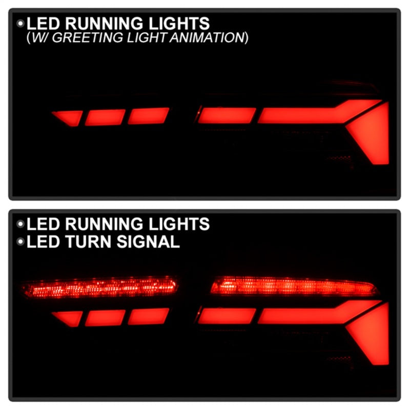 SPYDER Apex 13-17 Audo A5 / S5 / RS5 (Factory LED) LED Tail Lights - Blk (ALT-YD-AA513LED-SEQGR-BK) 5089045