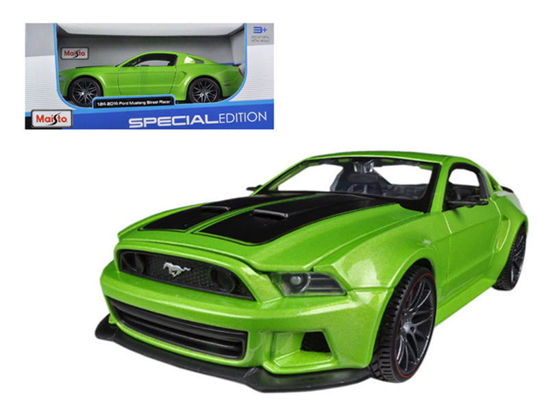 Rapid Vehicles 2014 Ford Mustang "Street Racer" Green Metallic with Black Stripes "Special...