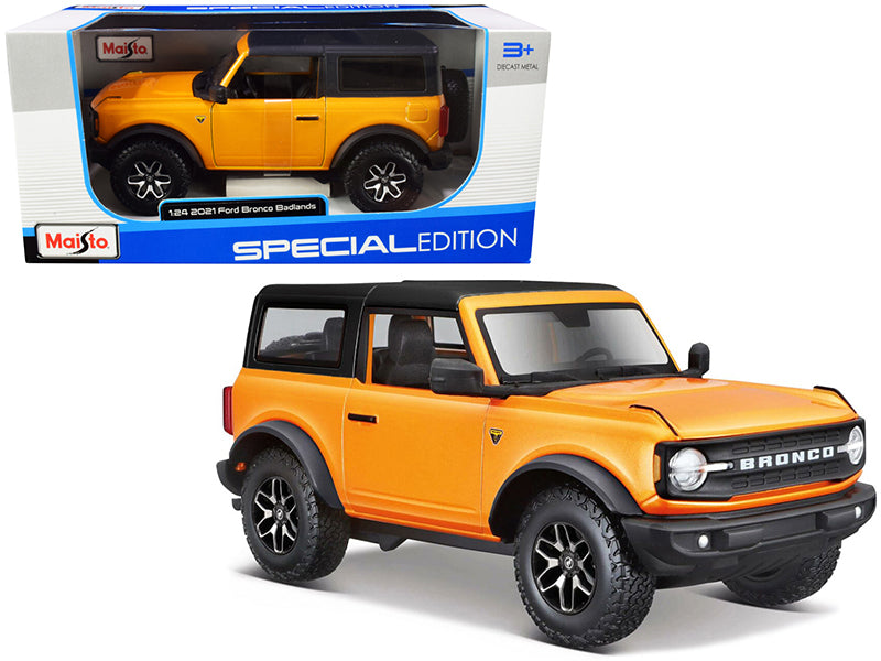 Rapid Vehicles 2021 Ford Bronco Badlands Orange Metallic with Black Top "Special Edition" 1/24...